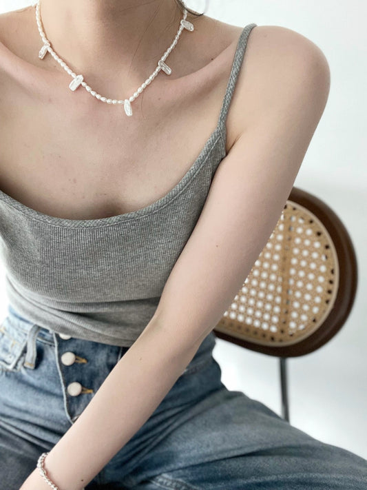 Collana con perle barocche in stile pizzo