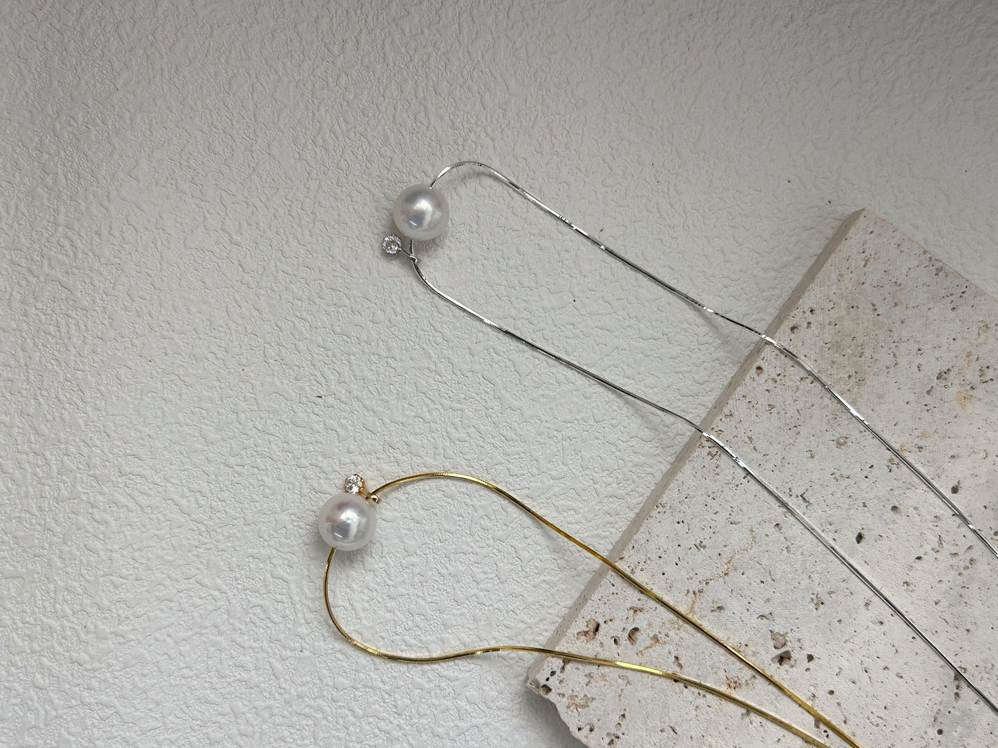 Collana in argento con perle Akoya d'acqua di mare