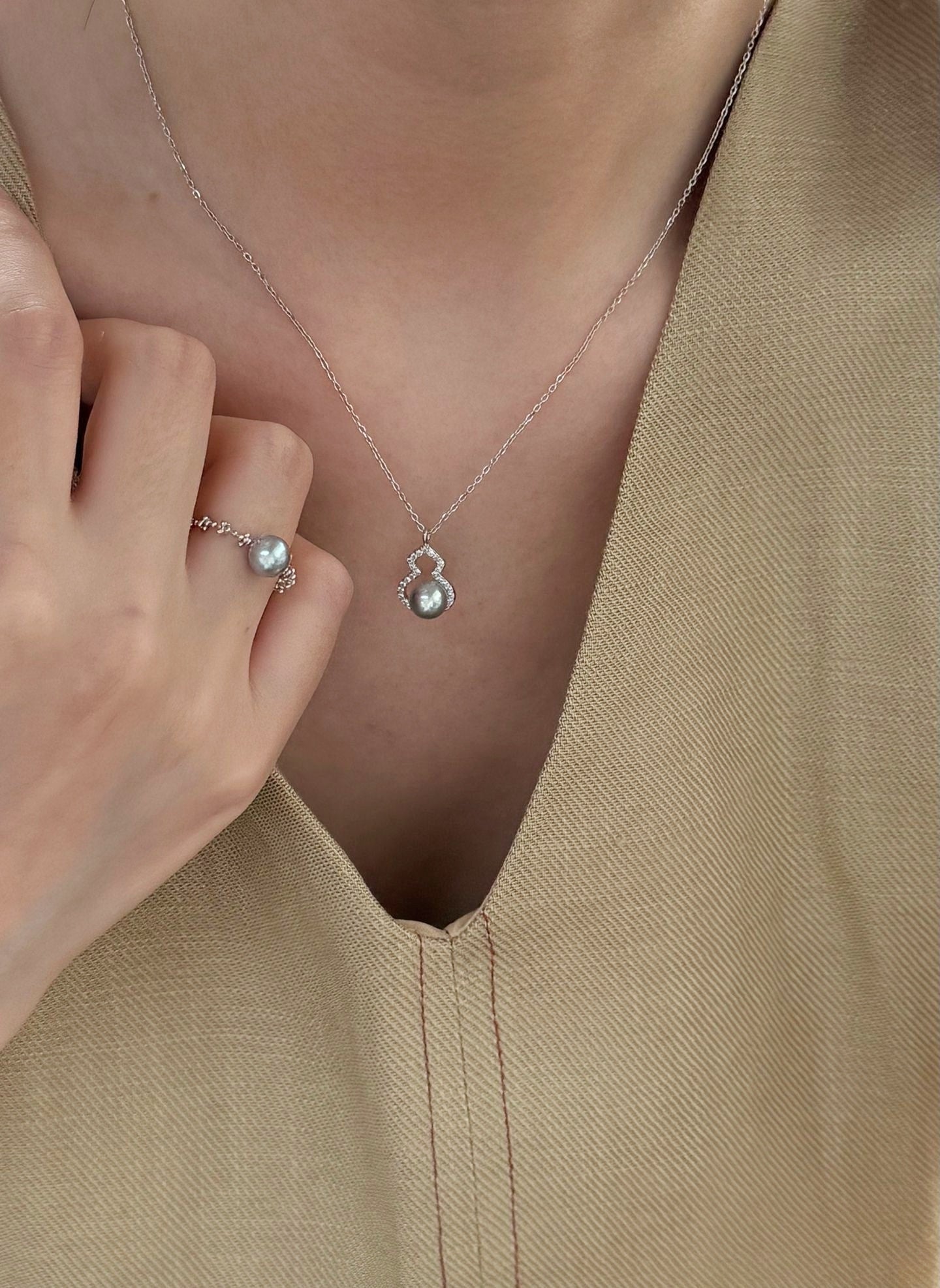 Collana con perle Akoya d'acqua di mare