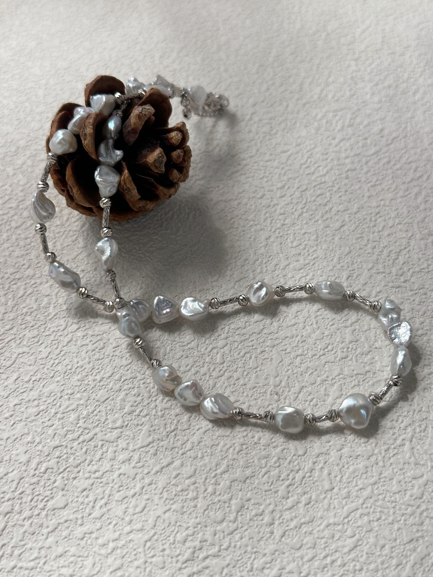Collana Fusion in argento e barocca