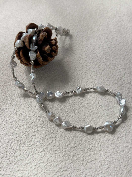 Collana Fusion in argento e barocca