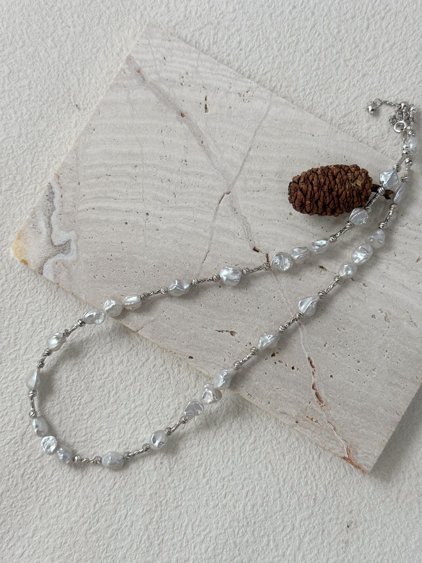 Collana Fusion in argento e barocca