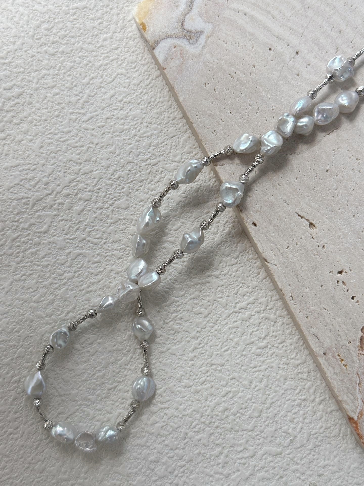 Collana Fusion in argento e barocca