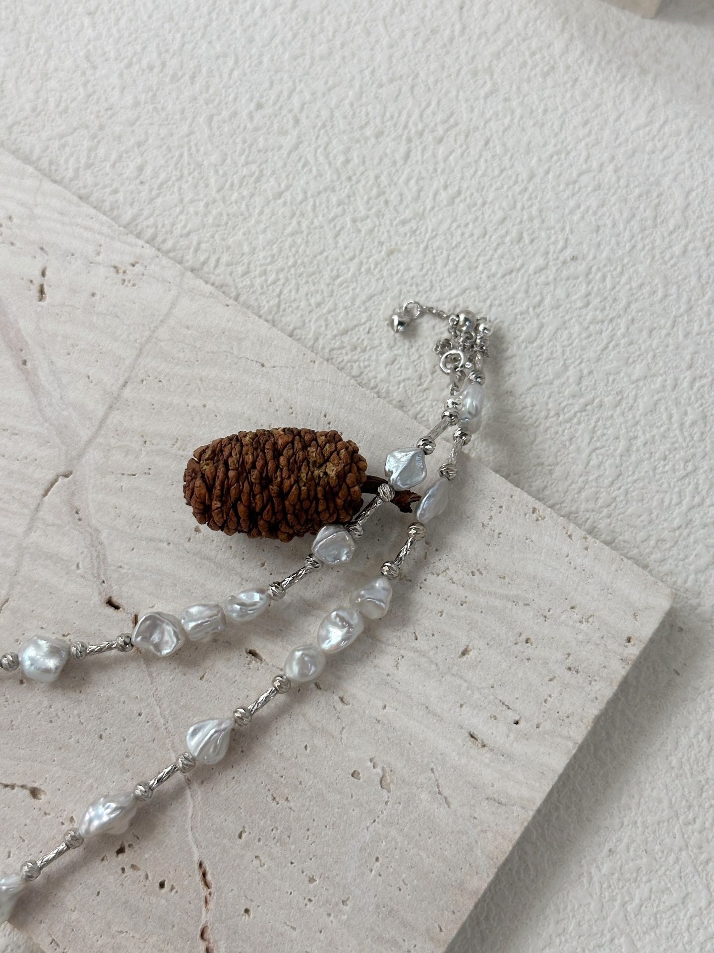 Collana Fusion in argento e barocca